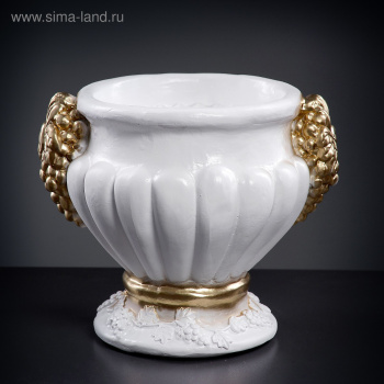 Кашпо фигурное "Виноградная лоза" золото 801050