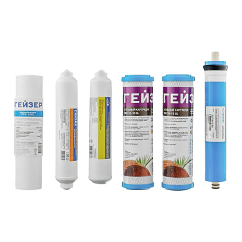 Комплект картриджей Гейзер RO2 для фильтра Гейзер-Престиж-М (Рус) 50088 *1/6