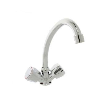 Смеситель для кухни Roegen RR021A, высокий излив, двухвентильный