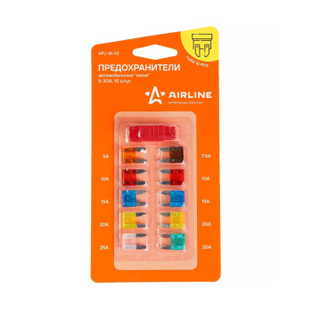 Предохранители Airline "мини", 5-30 А, набор 10 шт 1355629