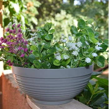 Кашпо пластм. "Парма" 1,3л d верха170мм h205мм Серый "5plast.ru" *1/26