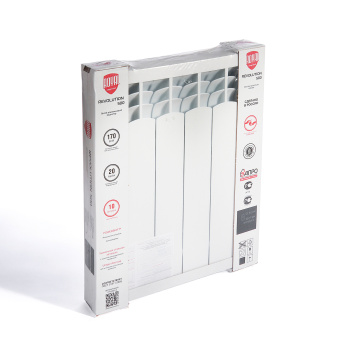 Радиатор алюминиевый 6 секций Royal Thermo Revolution, 500 мм, белый Радиатор алюминиевый 6 секций Royal Thermo Revolution, 500 мм, белый