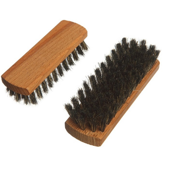 Щетка для чистки "обувная" дерев.осн., натур.щетина 125х40х11мм YOZHIK Б/031 ("Экобраш") *1/126