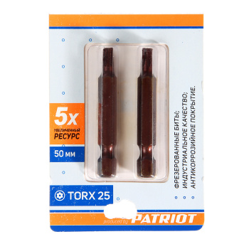 Бита звездочка Т27х50мм (2шт) фрезерованные S2 хвостовик1/4"Е EDGE PATRIOT *1/20 Бита звездочка Т27х50мм (2шт) фрезерованные S2 хвостовик1/4"Е EDGE PATRIOT *1/20