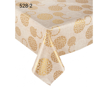 Клеёнка на нетканой основе "Мажор" "Фантазия" золот.-бежевая шир.1,35м 528/2 "Колорит" *20