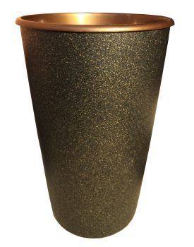 Кашпо пластм. "Le cone" высокое 41л(вст.18л),d верх.350мм,h600мм Зол.дождь1200-51"Тек.а.Тек"*1