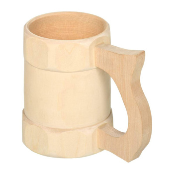Кружка деревянная 0,5 л. с гранями, липа, "Банные штучки" в кор./10