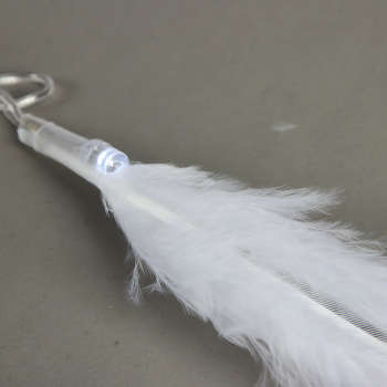 Гирлянда «Занавес» Luazon Lighting, 3х1.4 м, 8 режимов, белый, перья, 80 LED, IP20, 220 В