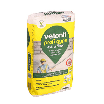 Штукатурка гипсовая Vetonit Profi gyps, суперпластичная, 25 кг, белый Штукатурка гипсовая Vetonit Profi gyps, суперпластичная, 25 кг, белый