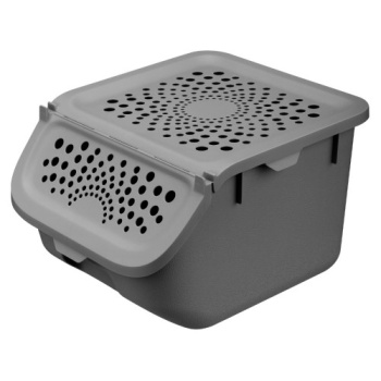 Контейнер д/овощей пластм. 7,8л 275Х240Х175мм Серый арт.434293011  ("Бытпласт")  *1/6