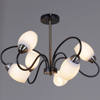 Светильник потолочный 01270-0.3-06B BK+AB  6*60W E27 черный/античная бронза S=48м2  *1