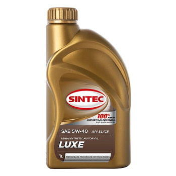 яяяМоторное масло Sintec Luxe 5W-40, п/синтетическое, 1 л 2481733