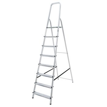 Стремянка алюминиевая 8 ступеней, выс.верхн. площ.1,69м NV1110 арт.1110108 "Новая высота" *1