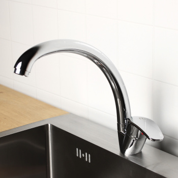 Смеситель для кухни Roegen RC002C, высокий излив, рычажный