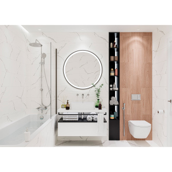 Плитка настенная Arto белая 01 600*250*9 10100001338 Global tile *1,2 кв.м/57,6